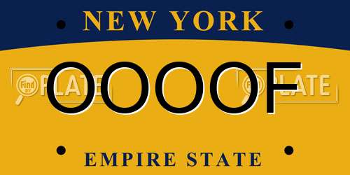 OOOOF New York License Plate