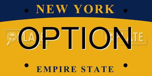OPTION New York License Plate