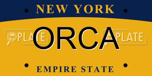 ORCA New York License Plate