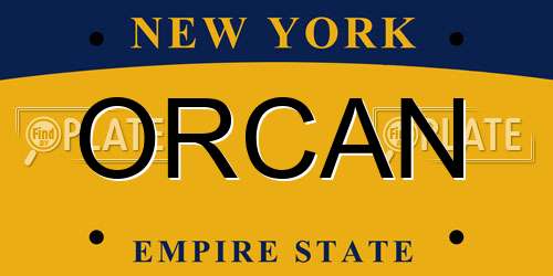 ORCAN New York License Plate