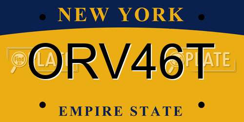 ORV46T New York License Plate
