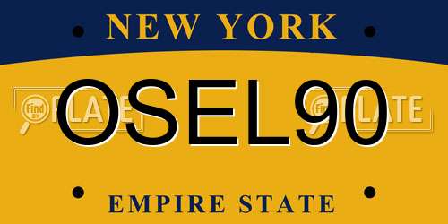 OSEL90 New York License Plate