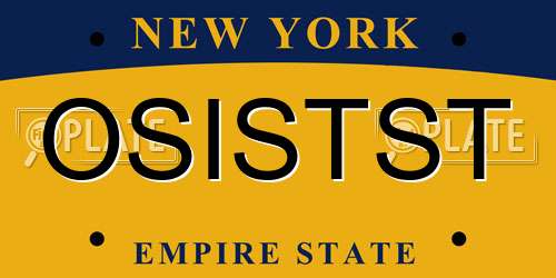 OSISTST New York License Plate