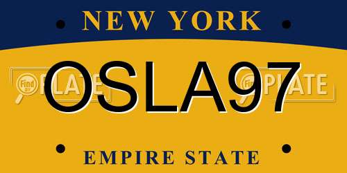 OSLA97 New York License Plate