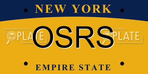 OSRS New York License Plate