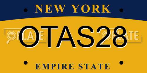 OTAS28 New York License Plate