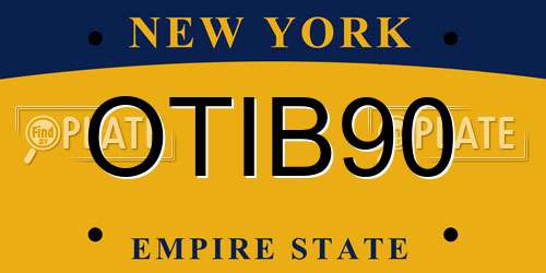 OTIB90 New York License Plate