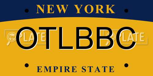 OTLBBC New York License Plate
