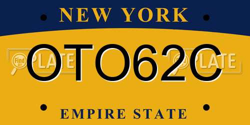 OTO62C New York License Plate
