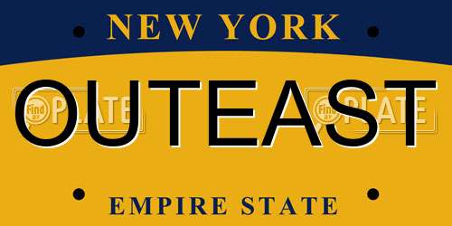 OUTEAST New York License Plate