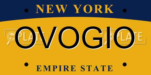 OVOGIO New York License Plate