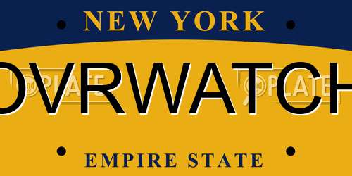OVRWATCH New York License Plate