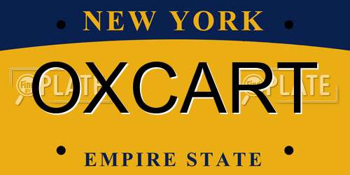 OXCART New York License Plate