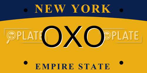 OXO New York License Plate