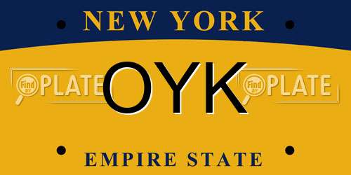OYK New York License Plate