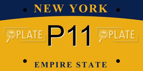 P11 New York License Plate