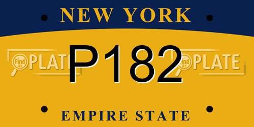 P182 New York License Plate