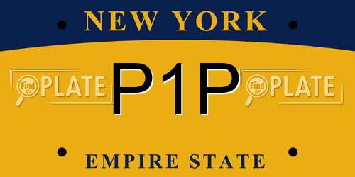P1P New York License Plate