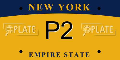 P2 New York License Plate