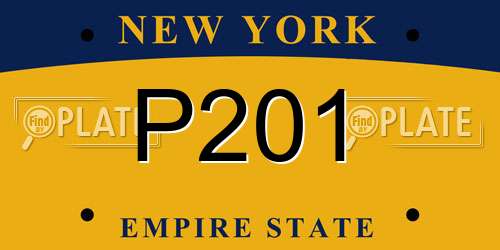 P201 New York License Plate