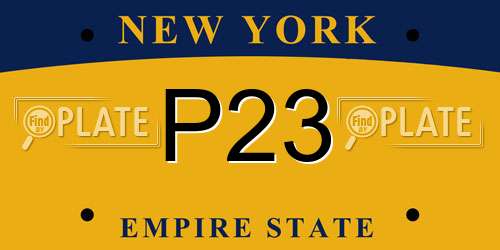 P23 New York License Plate