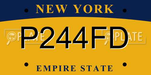P244FD New York License Plate