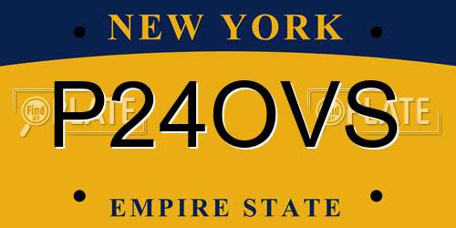P24OVS New York License Plate