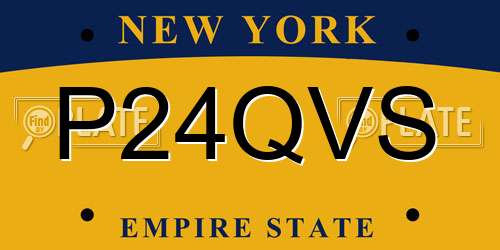 P24QVS New York License Plate