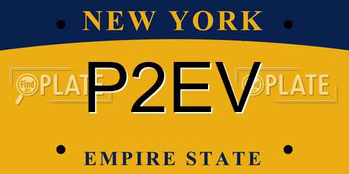 P2EV New York License Plate