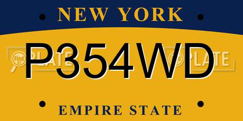 P354WD New York License Plate