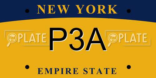P3A New York License Plate