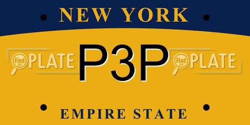 P3P New York License Plate