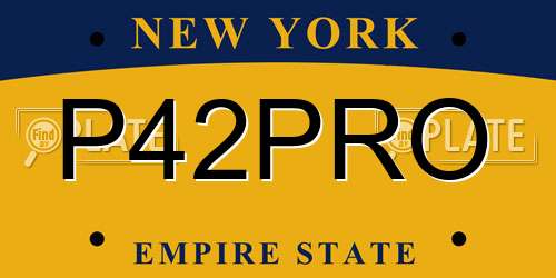 P42PRO New York License Plate