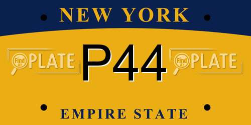 P44 New York License Plate