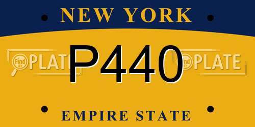P440 New York License Plate