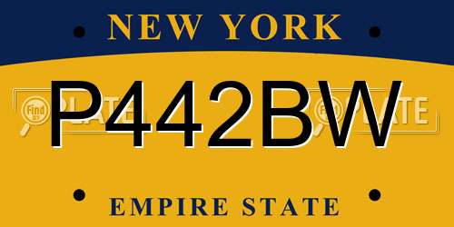 P442BW New York License Plate