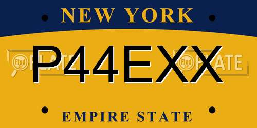 P44EXX New York License Plate