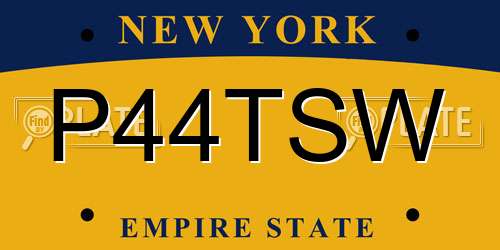 P44TSW New York License Plate