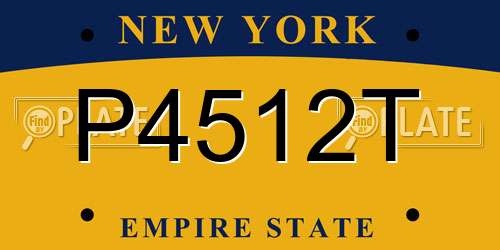 P4512T New York License Plate