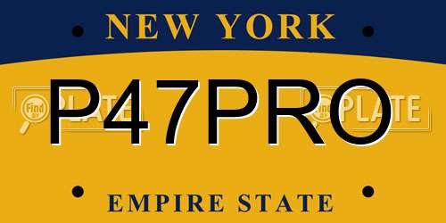 P47PRO New York License Plate
