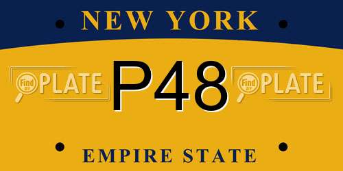 P48 New York License Plate