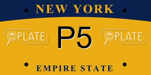P5 New York License Plate