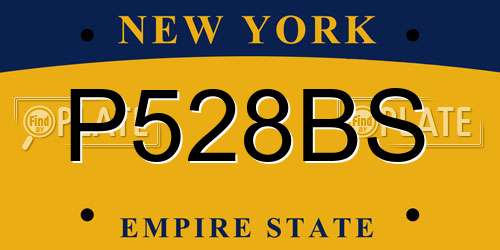 P528BS New York License Plate