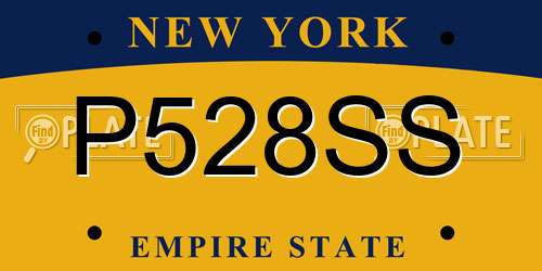P528SS New York License Plate