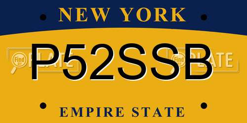 P52SSB New York License Plate
