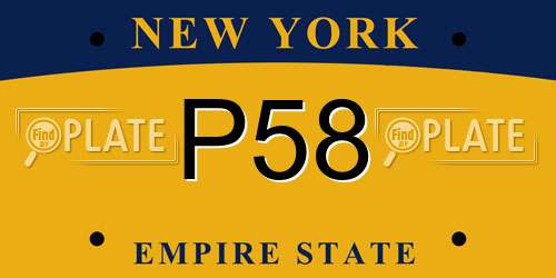 P58 New York License Plate