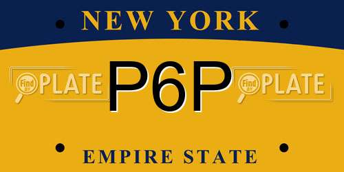 P6P New York License Plate