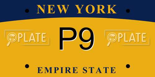 P9 New York License Plate