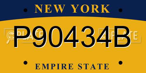 P90434B New York License Plate