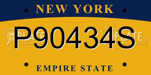 P90434S New York License Plate